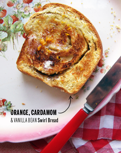 Orange Cardamom Swirl Bread // take a megabite