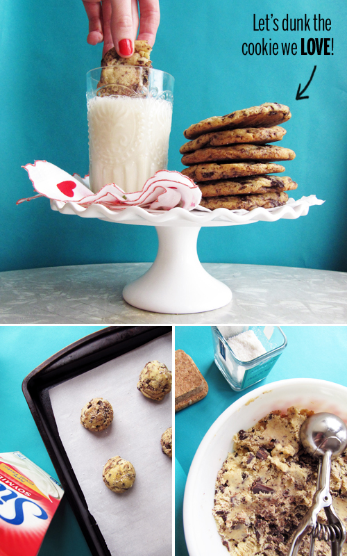 Chocolate Chunk Cookies with Silk Soymilk // take a megabite