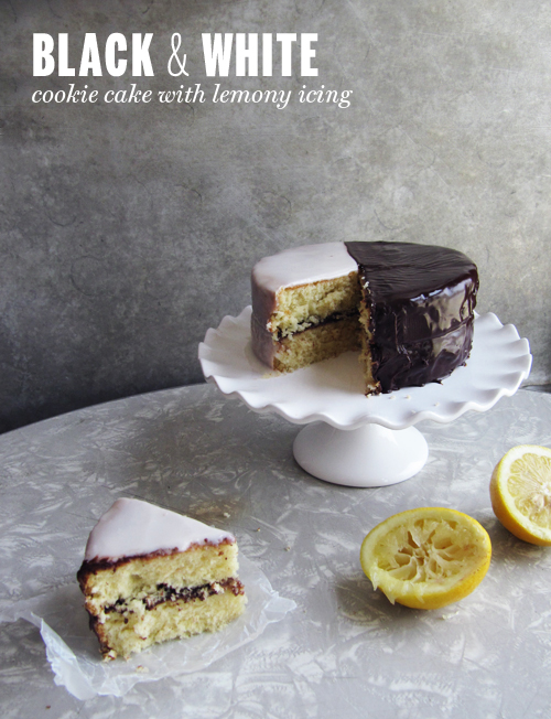Black & White Cookie Cake // take a megabite