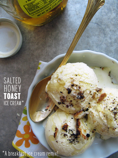 Salted Honey Toast Ice Cream // take a megabite