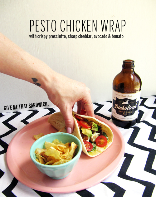 Pesto Chicken Wrap  // take a megabite
