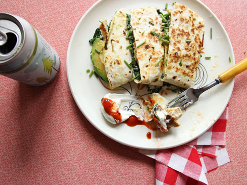 Spinach & Chicken Quesadillas // take a megabite