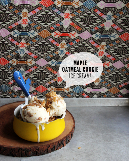 Maple Oatmeal Cookie Ice Cream // take a megabite