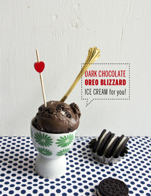 Dark Chocolate Oreo Blizzard Ice Cream // take a megabite