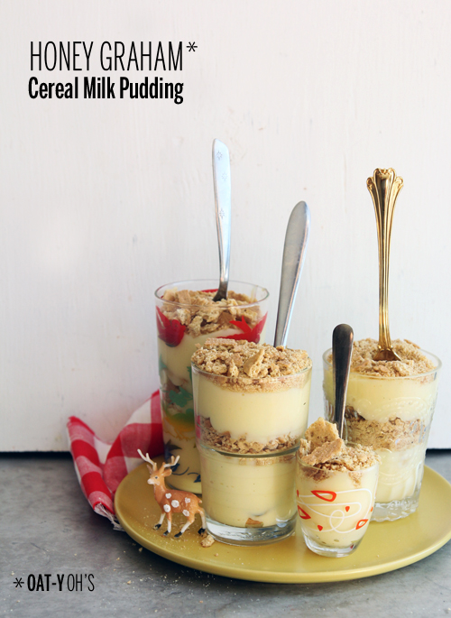 Honey Graham Cereal Pudding // take a megabite