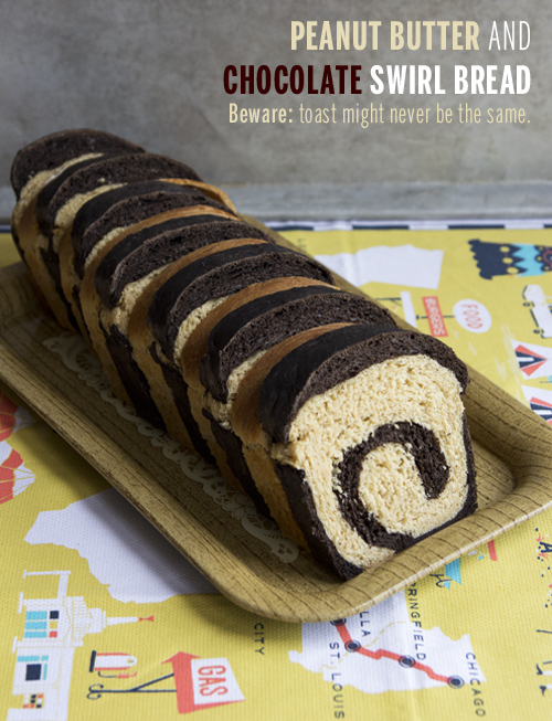 Chocolate Peanut Butter Swirl Bread // take a megabite