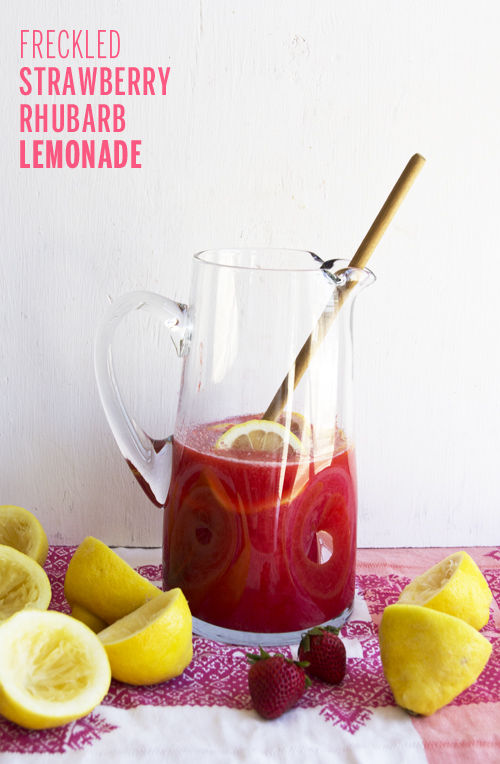 Strawberry Rhubarb Lemonade // take a megabite