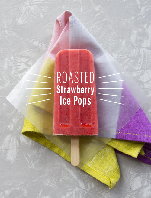 Roasted Strawberry Ice Pop // take a megabite