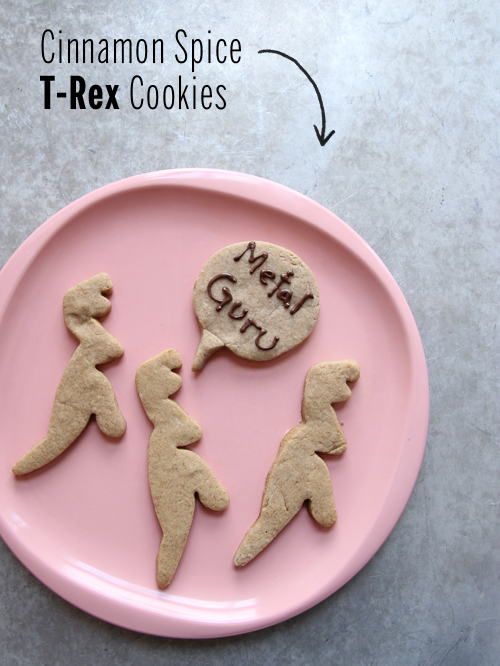 Cinnamon Spice T-Rex Cookies  // take a megabite