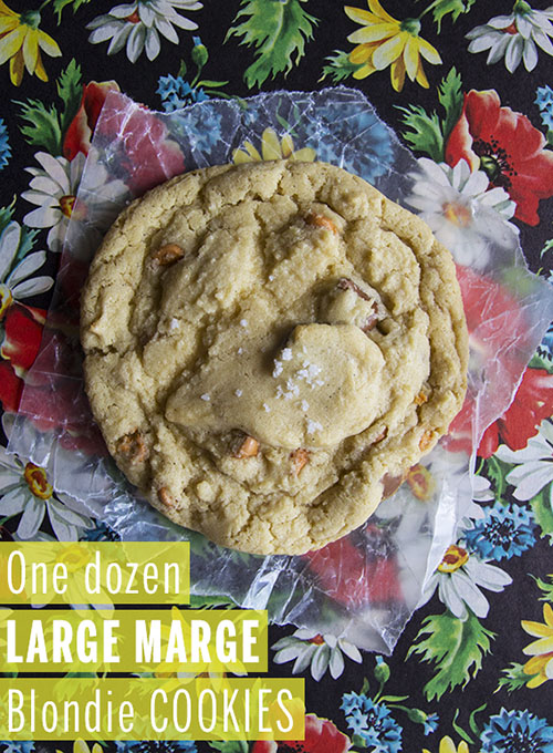 One Dozen Large Marge Blondie Cookies // take a megabite