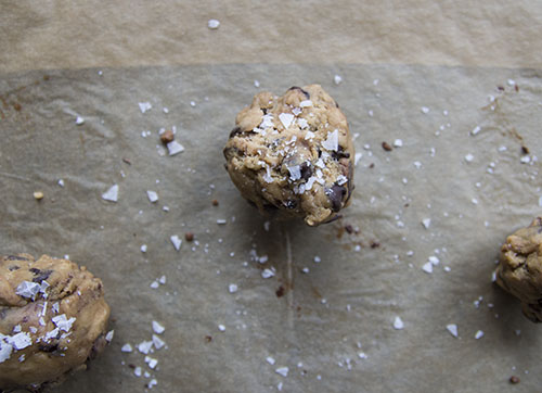 Nutella Stuffed Brown Butter Chocolate Chip Cookies // take a megabite