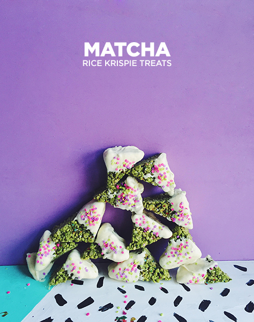 Matcha Rice Krispie Treats // take a megabite