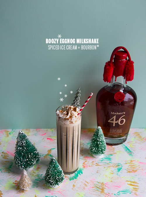 Boozy Eggnog Milkshake w/ Maker’s 46 – Take a Megabite