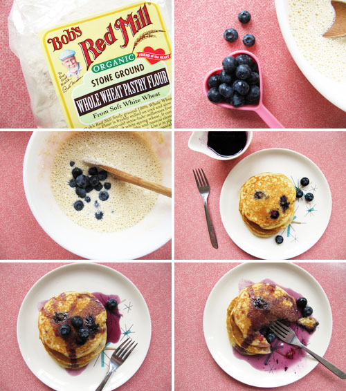 Blueberry Yogurt Whole Wheat Pancakes + Blueberry Maple Syrup Take a